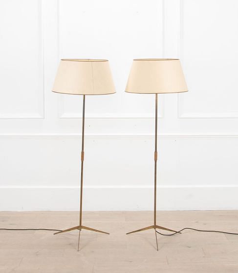 Pair of Mid-Century French Maison Arlus Floor Lamps