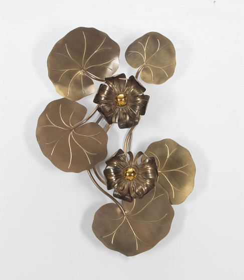 20th Century Water Lily Wall Light