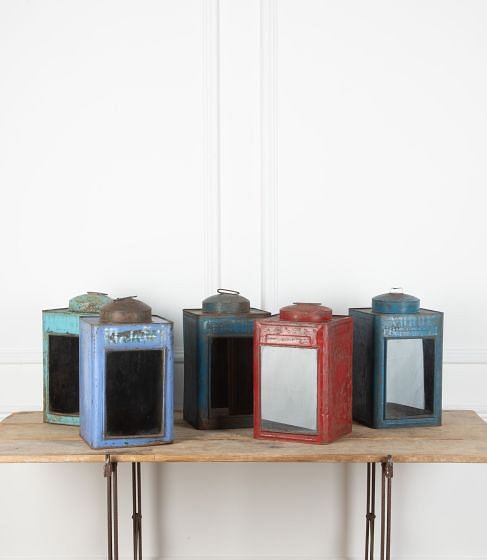 Set of Five Large 20th Century Garden Lanterns