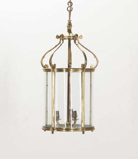 20th Century English Serpentine Brass Lantern