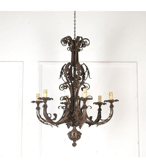 SALE: 20th Century French Iron Chandelier