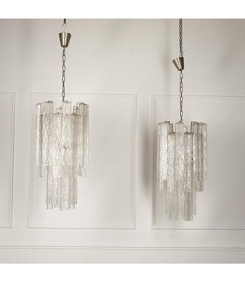 Pair of Mid-Century Italian Chandeliers