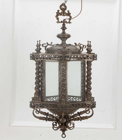 19th Century French Bronze Hanging Lantern