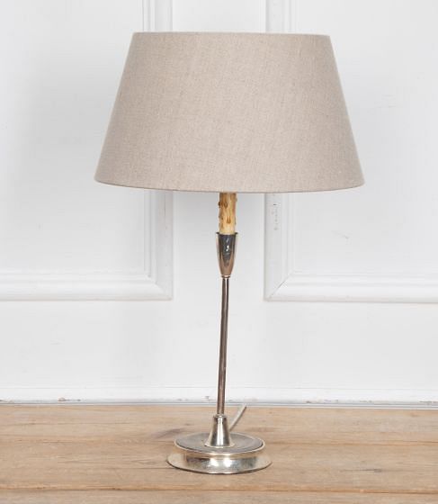 Early 20th Century French Slender Silver Gilt Table Lamp