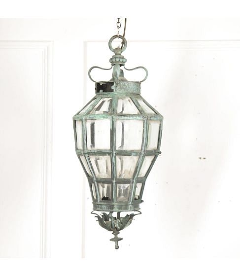 Late 19th Century Octagonal Bronze Lantern