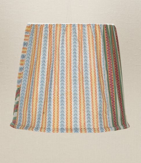 Hand-Made Lampshade Using Late 18th Century French Block Printed Cotton Fabric