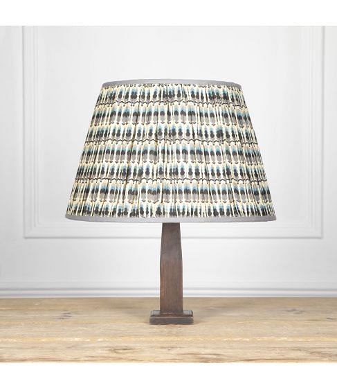 45cm Black and Blue Silk Lampshade