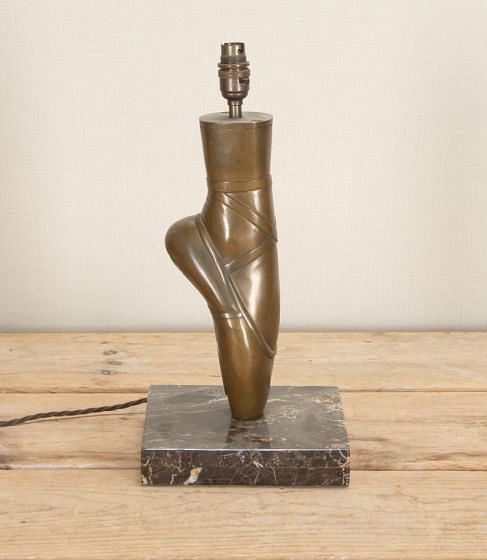 Early 20th Century French Bronze Ballet Shoe Lamp