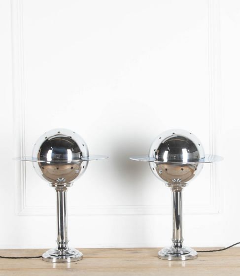 Pair of Contemporary Handmade Lamps by Former NASA Engineer