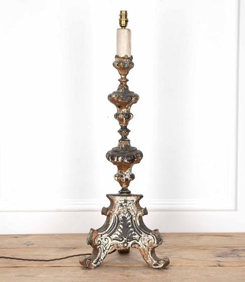 Early 19th Century Painted Candle Lamp