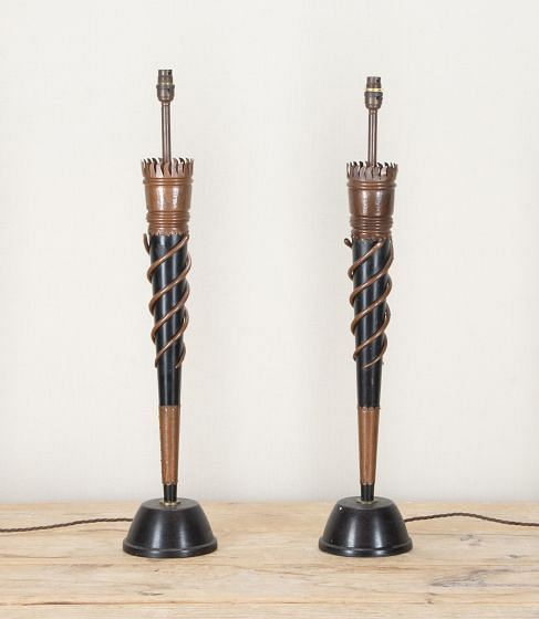 Pair of 20th Century French Torchere Table Lamps