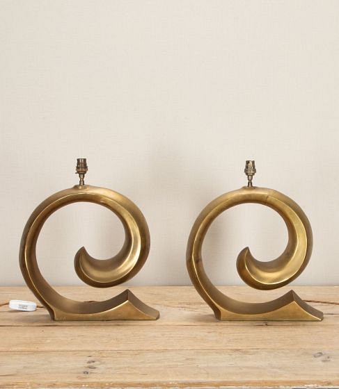 Pair of Mid-Century French Pierre Cardin Logo Table Lamps