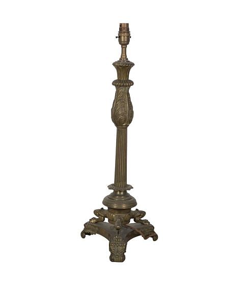 English Regency Brass Lamp