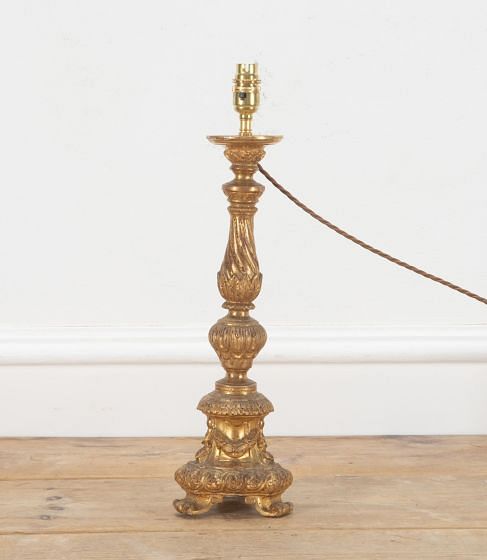 19th Century Italian Torchere Table Lamp