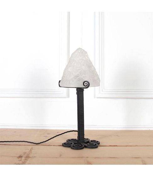 Small Art Deco Table Lamp by Degué