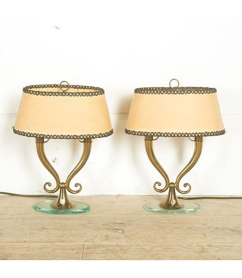 Pair of Elegant Brass Lamps