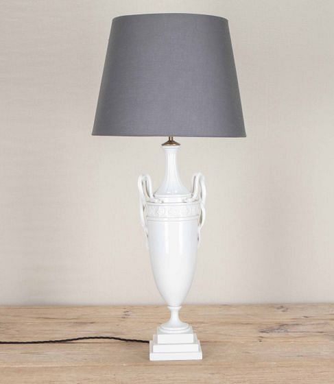 20th Century French White Porcelain Vase Lamp