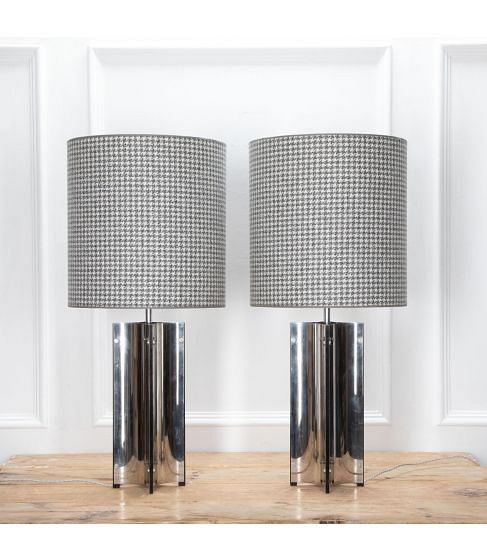 Pair of Mid-Century Chrome Table Lamps