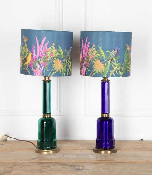 Pair of 20th Century Glass Table Lamps