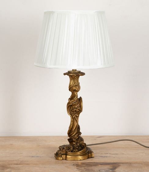 20th Century Gilt Bronze Rococo Table Lamp