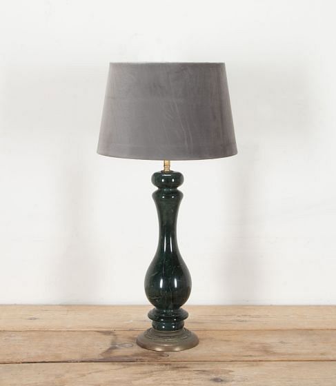 20th Century English Serpentine Marble Table Lamp