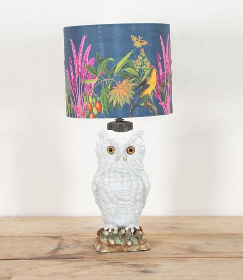 19th Century Ceramic Table Lamp in the form of an Owl