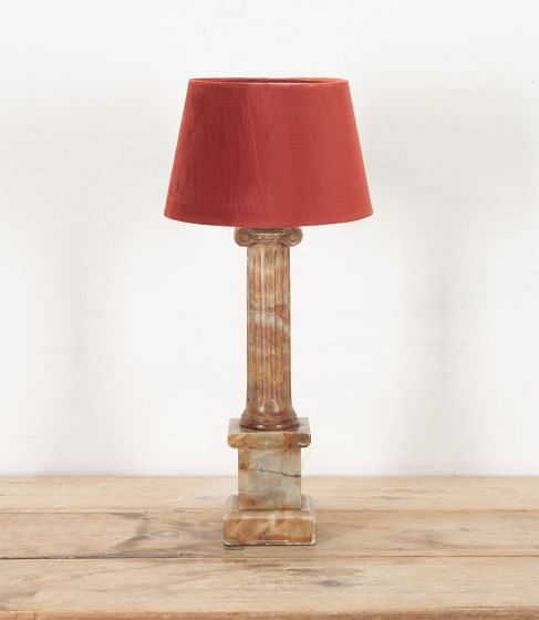 20th Century Italian Alabaster Table Lamp in the Form of an Ionic Column
