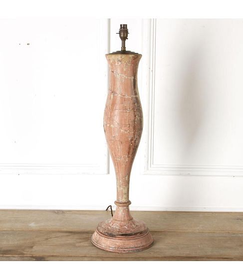 Large Painted Wooden Balustrade Lamp