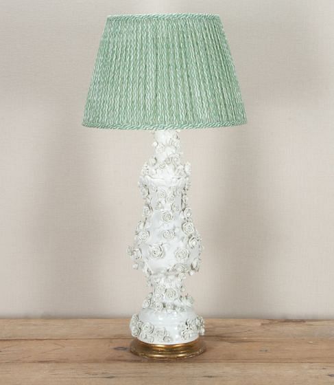Large 20th Century Spanish Casa Pupa White Ceramic Table Lamp