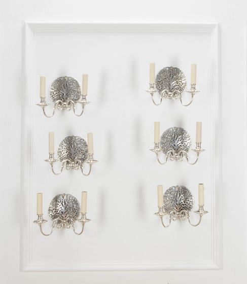 Set of Six Arts and Crafts Wall Sconces