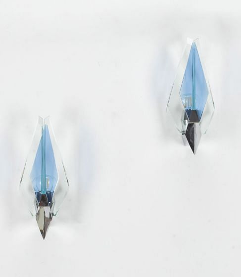 Pair of Mid-Century Italian Modernist Sconces
