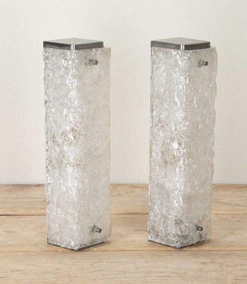 Pair of Mid-Century French Glass Wall Lights