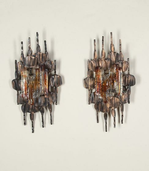 Pair of Mid-Century Italian Wall Lights by Alstrum and Earlich
