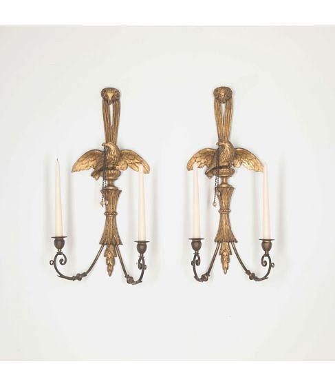 Pair of George III Giltwood Candle Wall Lights