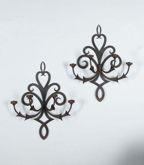 Pair of Large Spanish 20th Century Metal Appliques