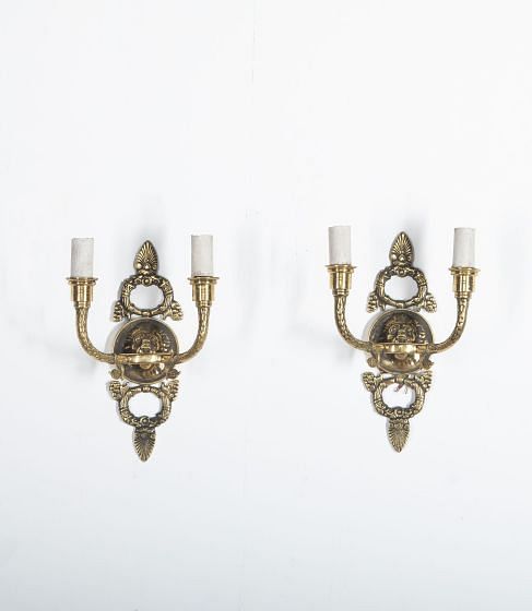 Cast Pair of French 19th Century Wall Lights