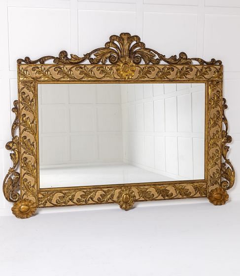 Large 19th Century Italian Giltwood Mirror