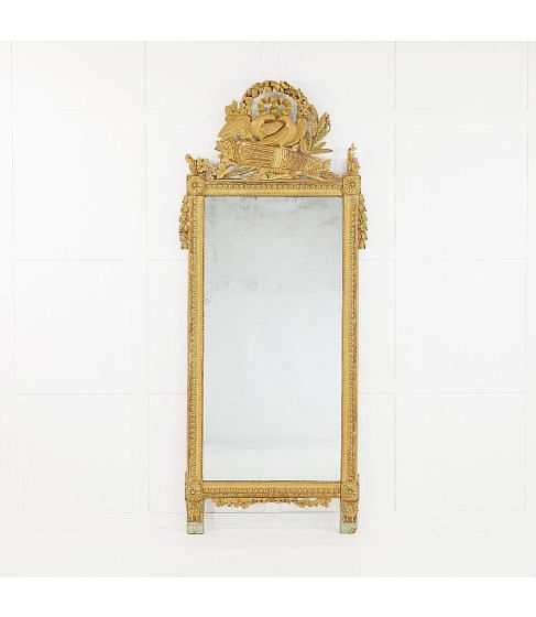 18th Century French Carved Gilded Mirror