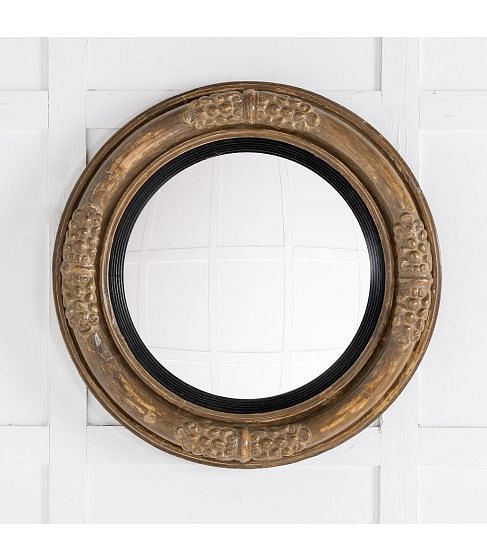 19th Century Regency Gilt Convex Mirror