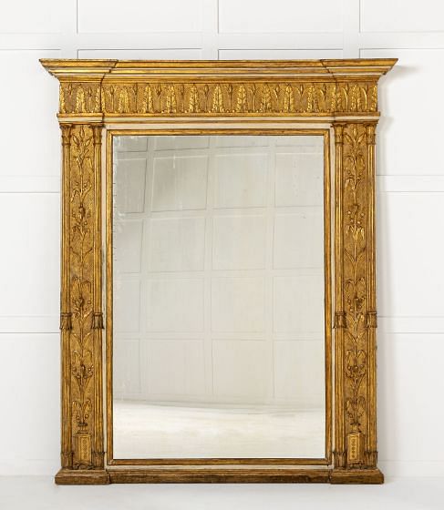 Large 19th Century Italian Giltwood Mirror