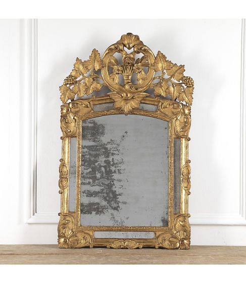 18th Century French Carved Framed Mirror