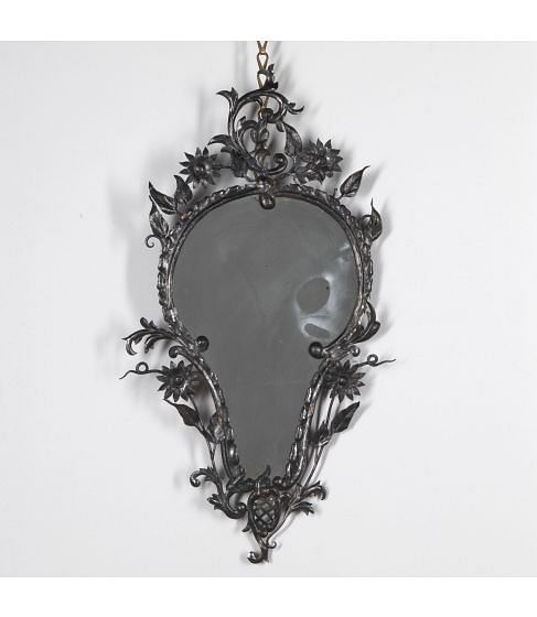 20th Century Decorative Wrought Iron Mirror