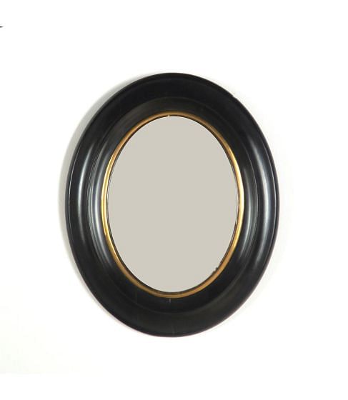 19th Century Napoleon III Oval Convex Mirror