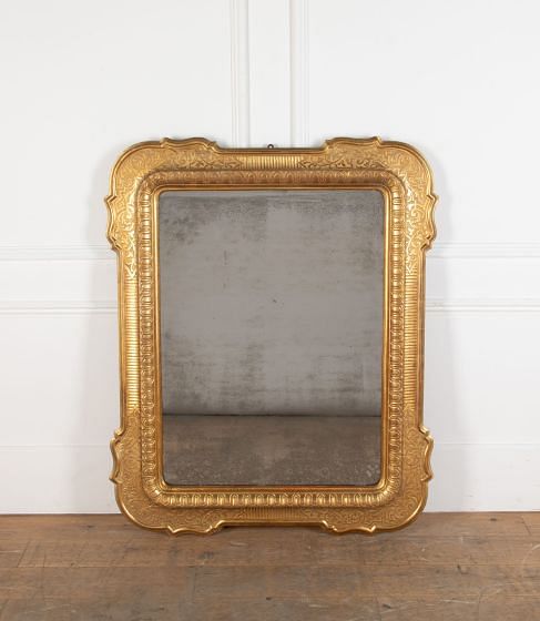 Large Early 19th Century Italian Lombardy Gilt Mirror