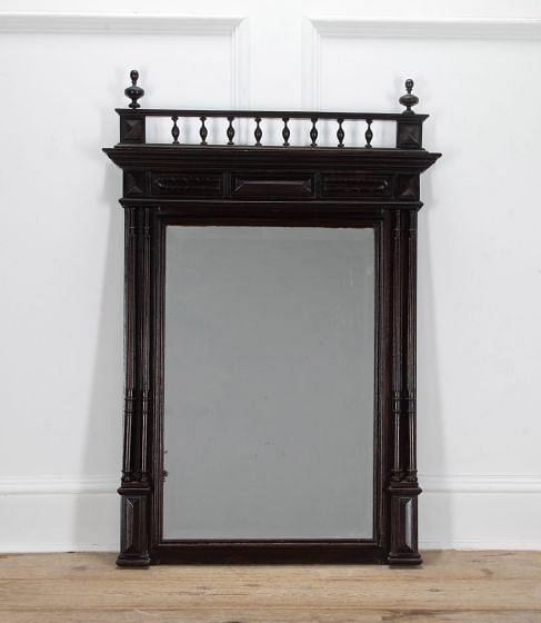 19th Century English Ebonised Wall Mirror