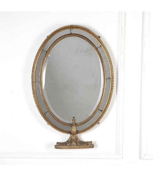 18th Century George III Oval Mirror