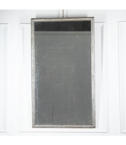 19th Century French Louis Phillippe Silver Ripple Mirror