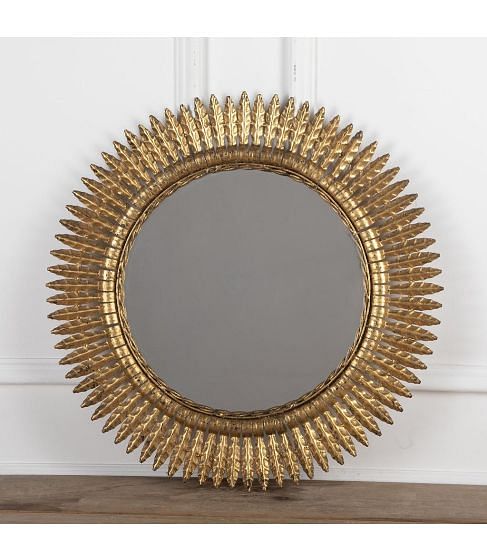20th Century Gilded Metal Leaf Mirror