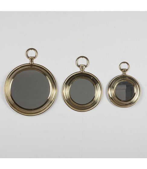 Set of Three 20th Century Pocket Watch Mirrors