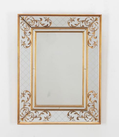 Eglomise Decorated Neoclassical Mirror